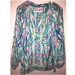 Lilly Pulitzer Elsa Top. Worn once